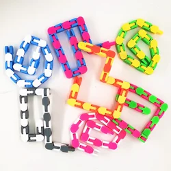 24 Sections Warcky Tracks Folding Chain Track Gadgets Anti-stress Toys Kids Adult Stress Relief Gift Fidget Toy Sensory Toys