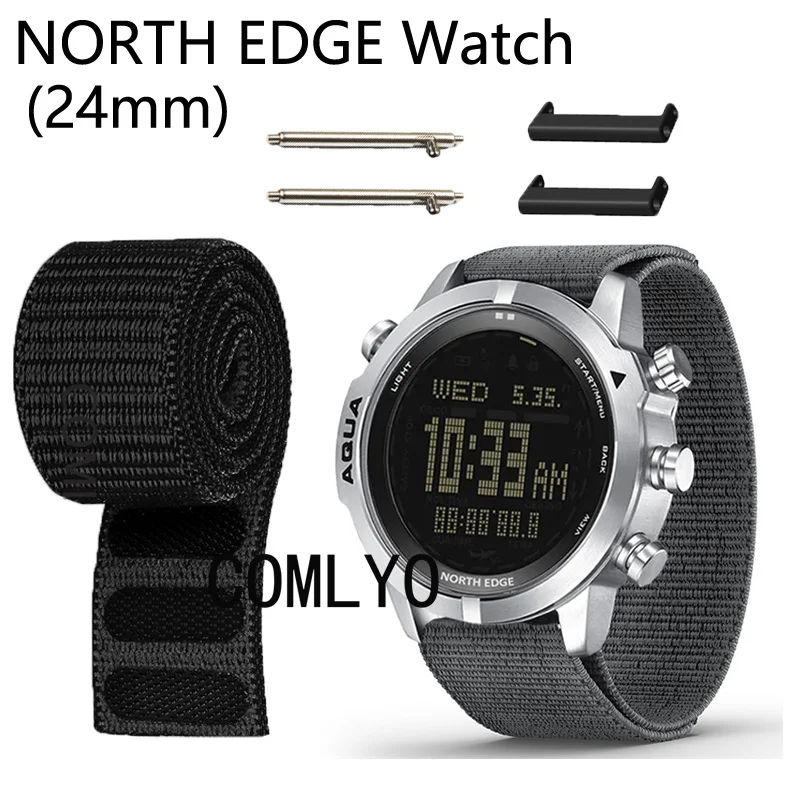 

Watchband For NORTH EDGE ALPS APACHE 3 50MM Men's EVOQUE 2 Strap Nylon Watch Band Hook&Look Soft Belt