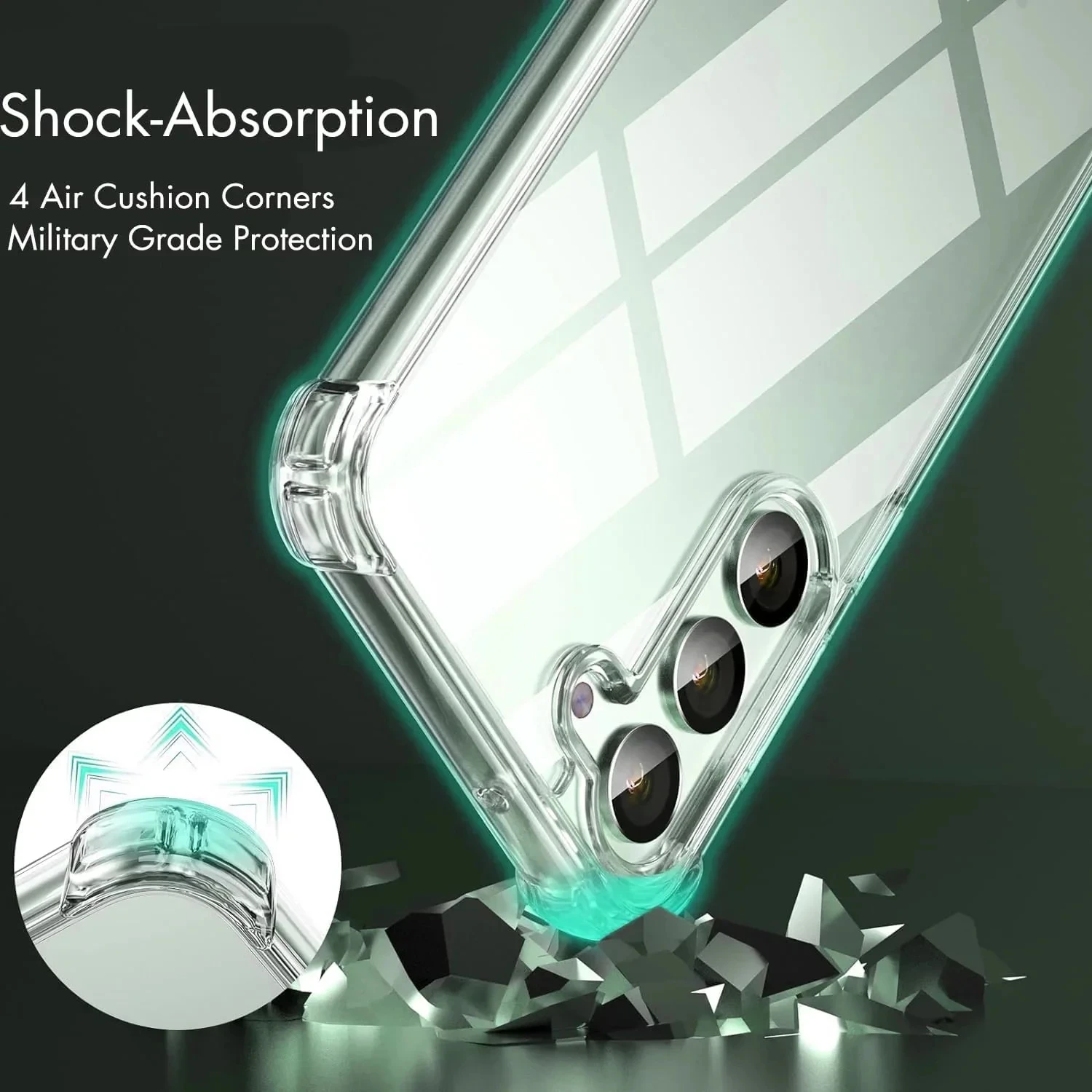 Hybrid Shockproof Clear Hard Case