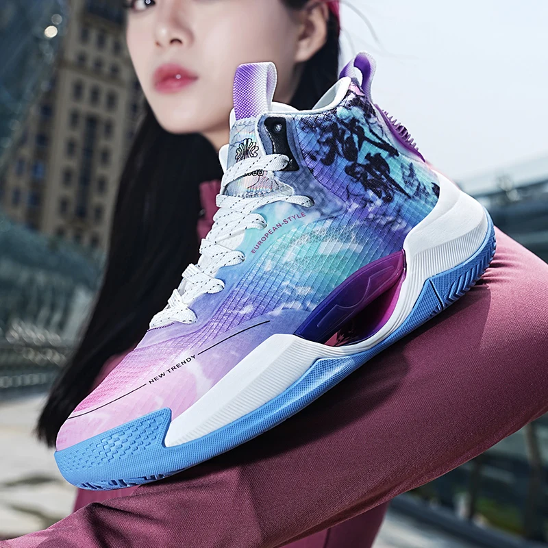 

2023 Spring New Basketball Sneakers Chinese Style Basketball Shoes Breathable Men Training Sneakers Women Outdoor Sports Shoes