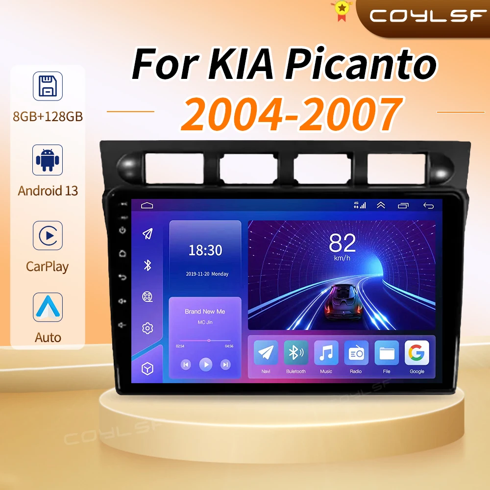

Android 13 For Kia Morning Picanto 2004 - 2007 Car Radio Audio Stereo Carplay Android Auto Navigation QLED Multimedia Player