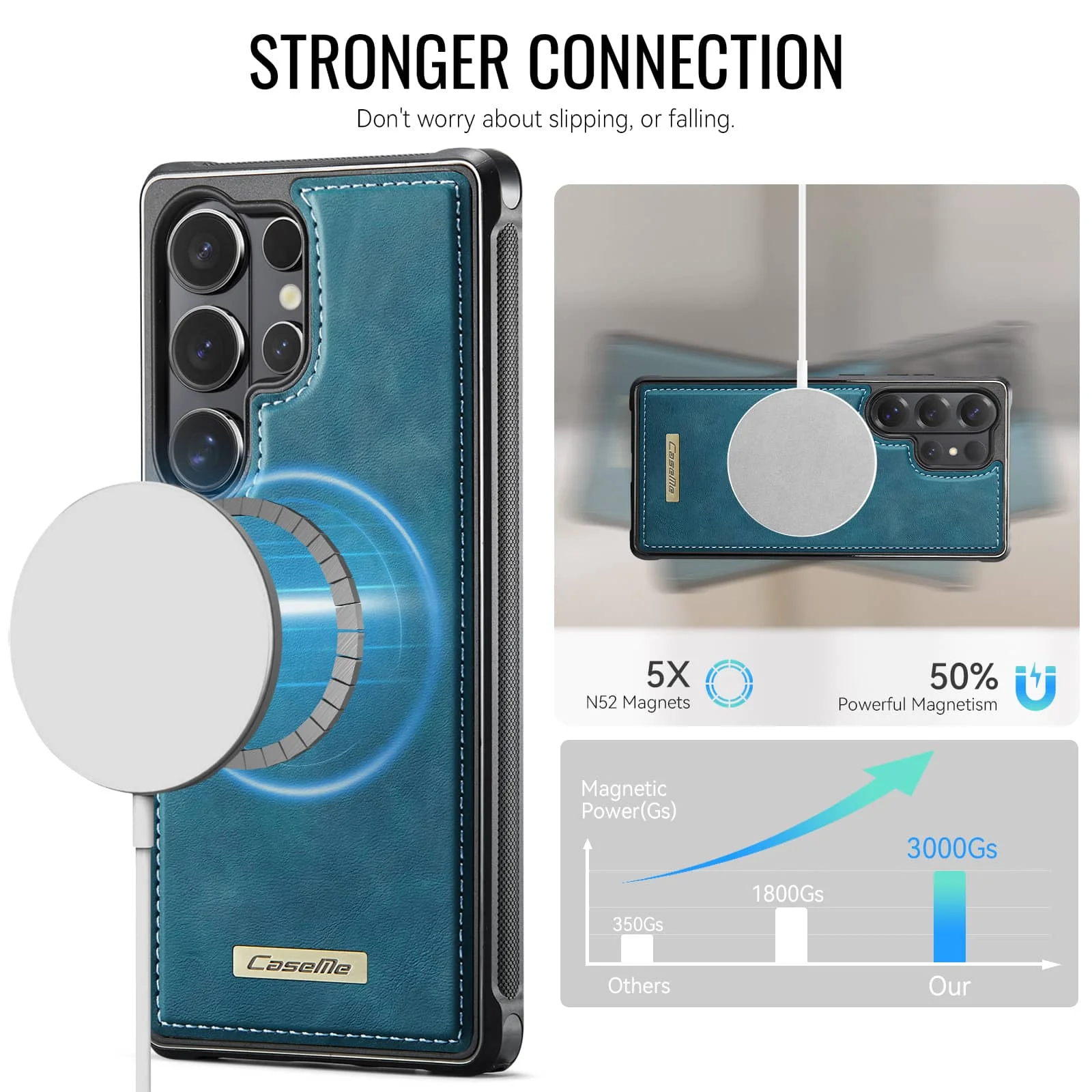 Magnetic Slim Protective Phone Case - Strong Magnetic Grip and Sleek Design