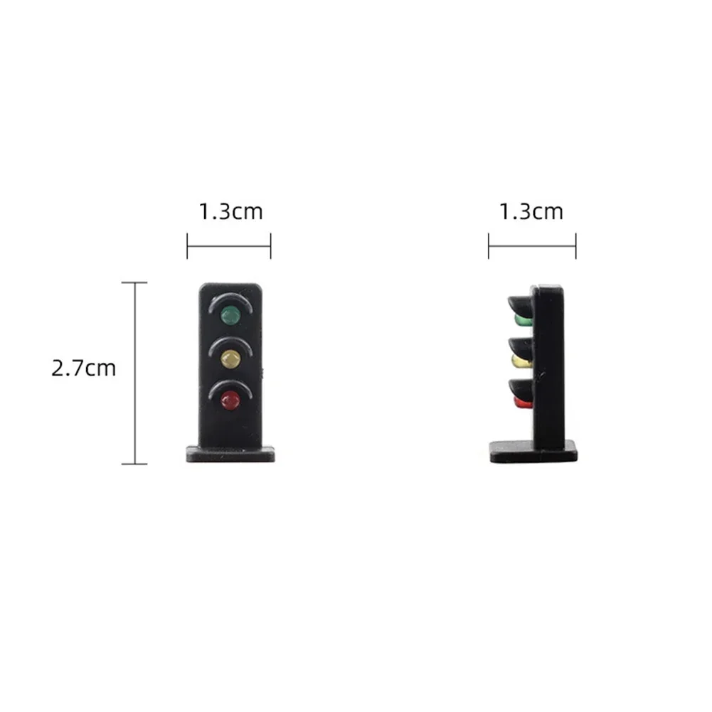 5Pcs HO Scale 2 Aspects Railroad LED Dwarf Signals 3 Lights Block Signal Lamp 3V/12V Model Train Signals Garden Decoration 27mm 6