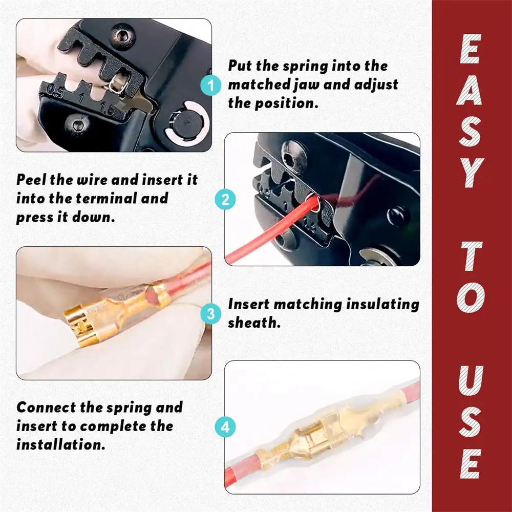 Wire Connector Terminals 270 pcs 2.8mm 4.8mm 6.3mm Plug Spring Female Spade Cold Crimp Automotive Speaker Electric