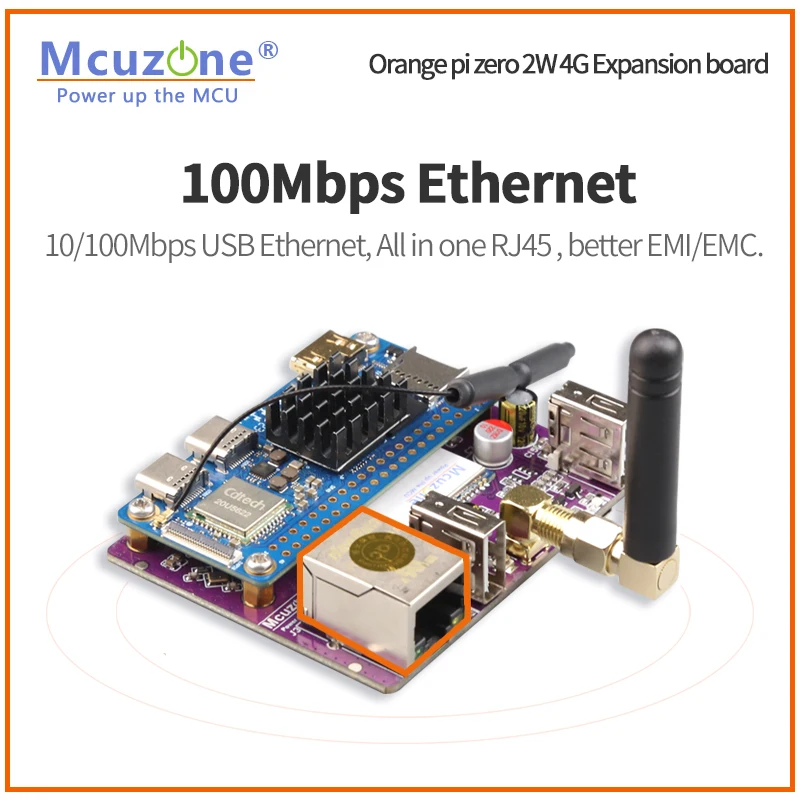 Placa de Expansão Orangepi-zero 2w 4g Lte 100mbps Ethernet Cat1 Driver- Francês Ubuntu x Usb2.0 hs - Imagem 5