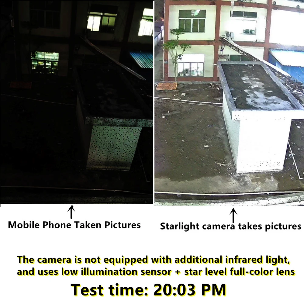 Kültéri csillagfényes kamera tesztkép