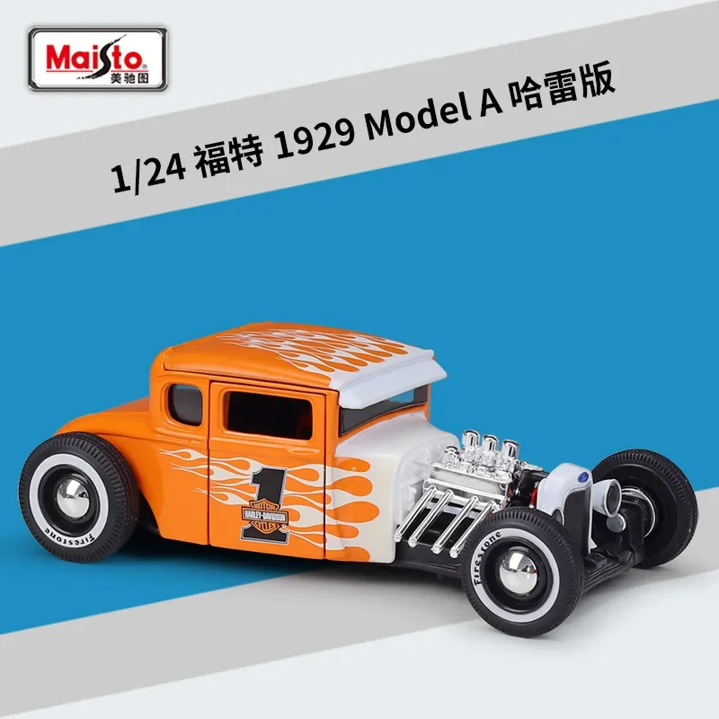 

Diecast Maisto 1:24 Scale #32175 1929 Ford Model A Harley Edition Emulation Alloy Diecast Car Model Collectible Toy Gift Display