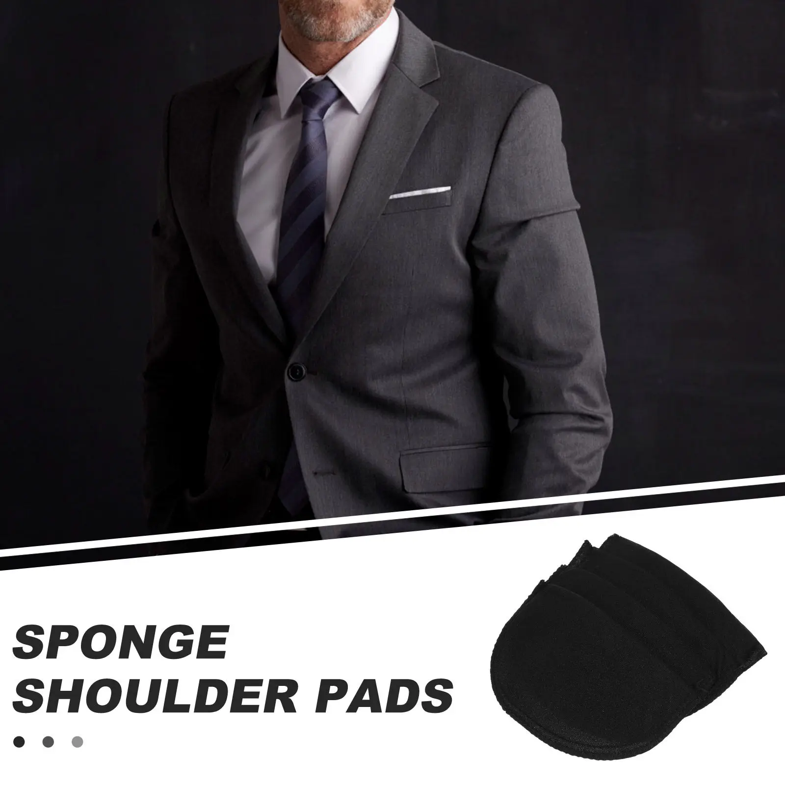 4쌍의 부드러운 스폰지 어깨 패드 세트-여성 정장 재킷 드레스 코트 의류 바느질 통기성 편안한 착용감