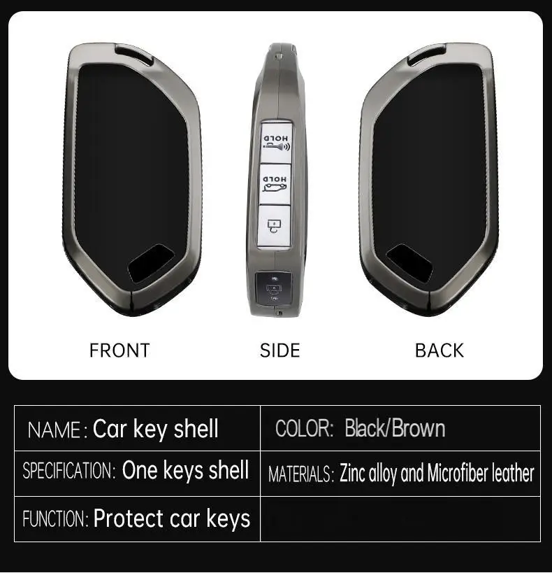 5/6/7/8/9 Tasten Zink-legierung + Leder Auto Schlüssel Fall Abdeckung Für Kia EV9 Picanto Sorento MQ4 Karneval KA4 Morgen K5 Carens 2024 – Detail 3