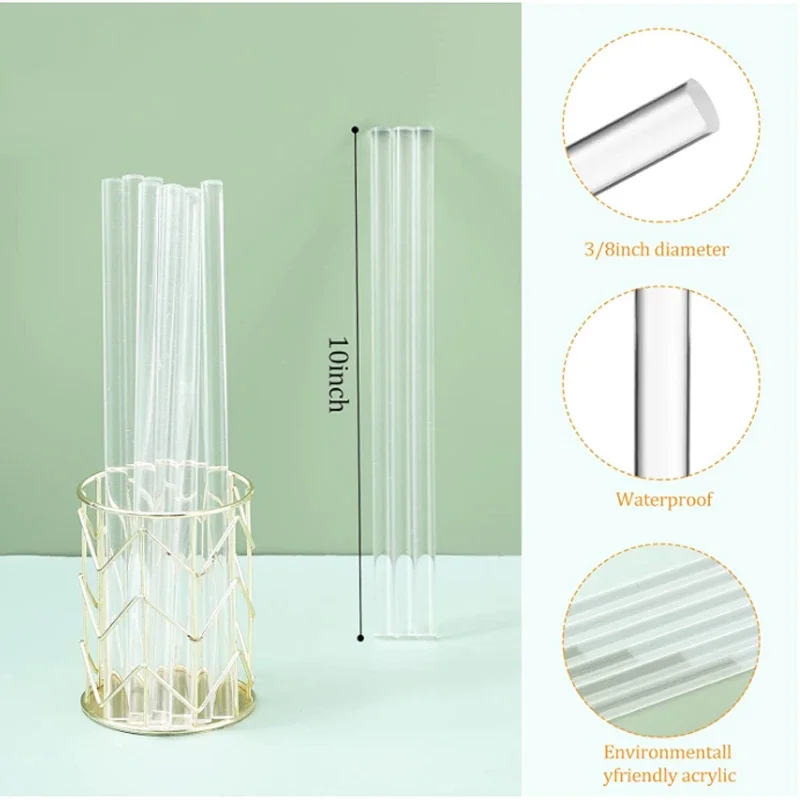1/5/10pcs Acrylic Rods Clear Transparent Plexilgass Organics Grass Rods DIY Architectural Model Material Accessories Multi-size