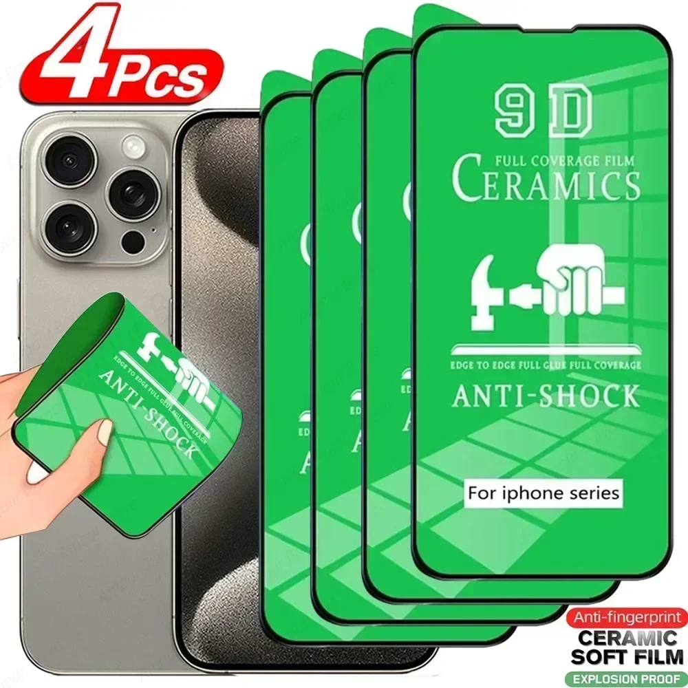 Iphone Xr Glass 4Pcs Hd Pellicola In Ceramica Per Iphone Xr Pellicola Salvaschermo Per Iphone Xr Non Pellicola Di Vetro