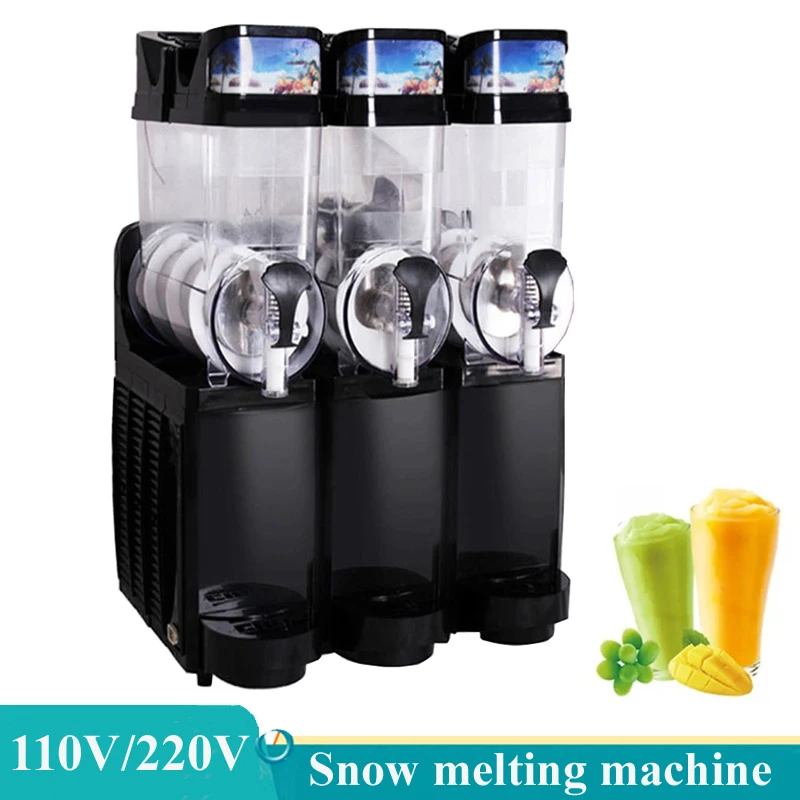 

Snow Melting Machine Midnight Snacks Restaurant Cold Drink Maker 4 Tank Juice Slush Ice Machine Electric Smoothie Makers