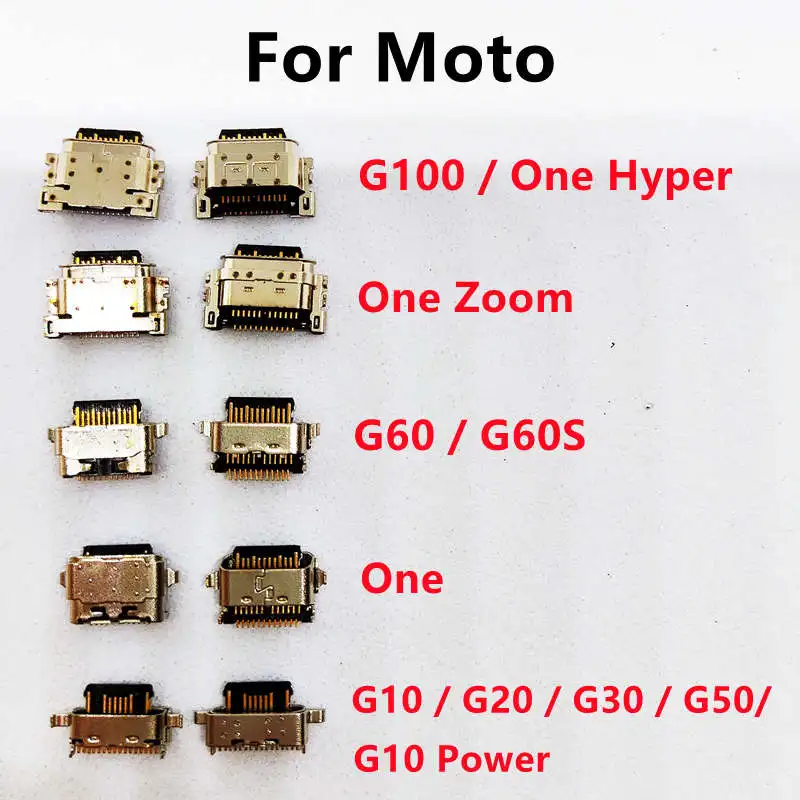 

10Pcs New For Motorola Moto G100 G60 G50 G30 G20 G10 Power One Zoom Hyper USB Charging Port Dock Socket Plug Charger Connector