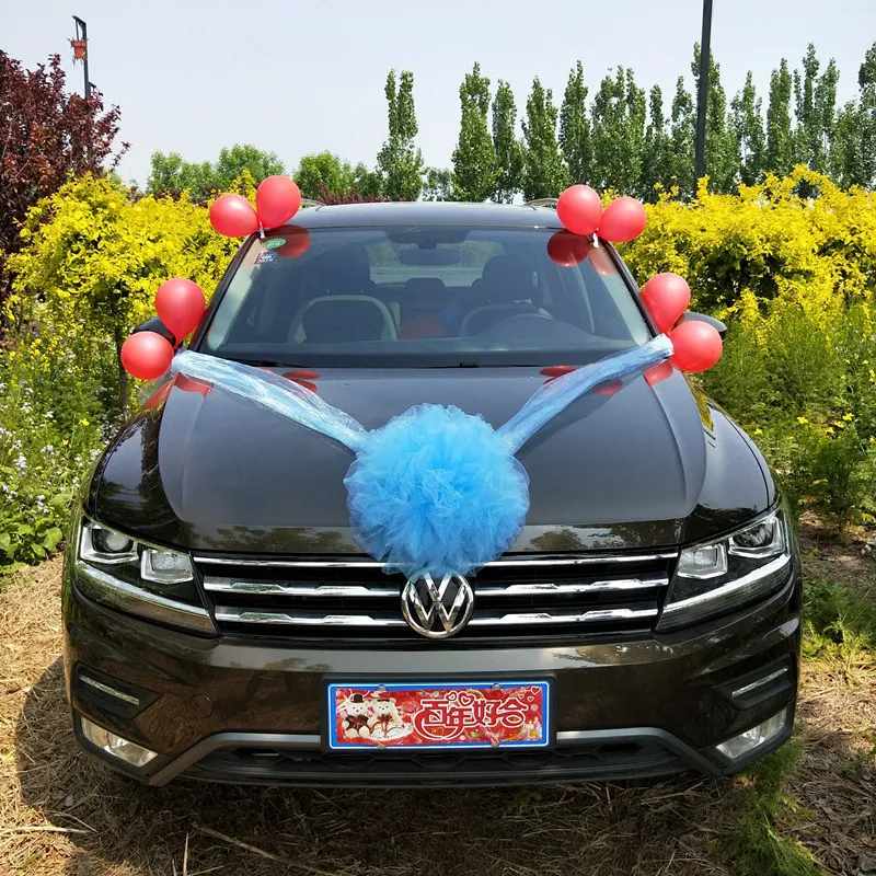 Kit Décoration Voiture Mariage Organza M Décoration De Voiture Pour Mariage Motif Couple De Roses Voiture De Mariage Maison