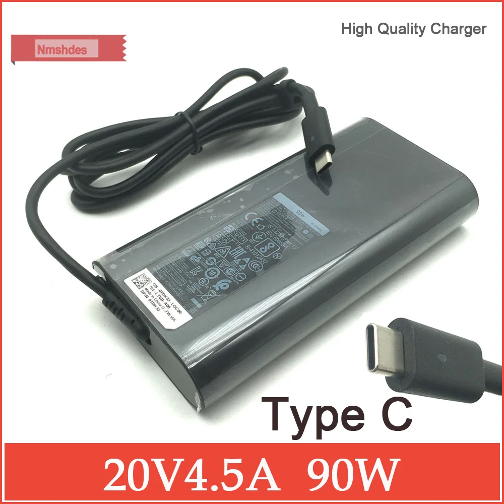 Chargeur Dell 90W USB-C - Pour XPS 13 9350-9380, Latitude, Etc. - Neuf - Garantie 1 An
