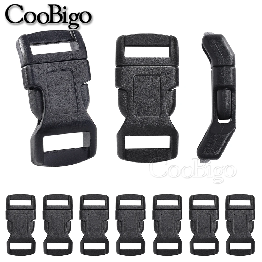 Curved Side Release Buckle Paracord Bracelet Accessories For Outdoor Camp Backpack Dog Collar 20pcs paracord bracelet paracord bracelet accessories side release buckles paracord accessories outdoor accessories