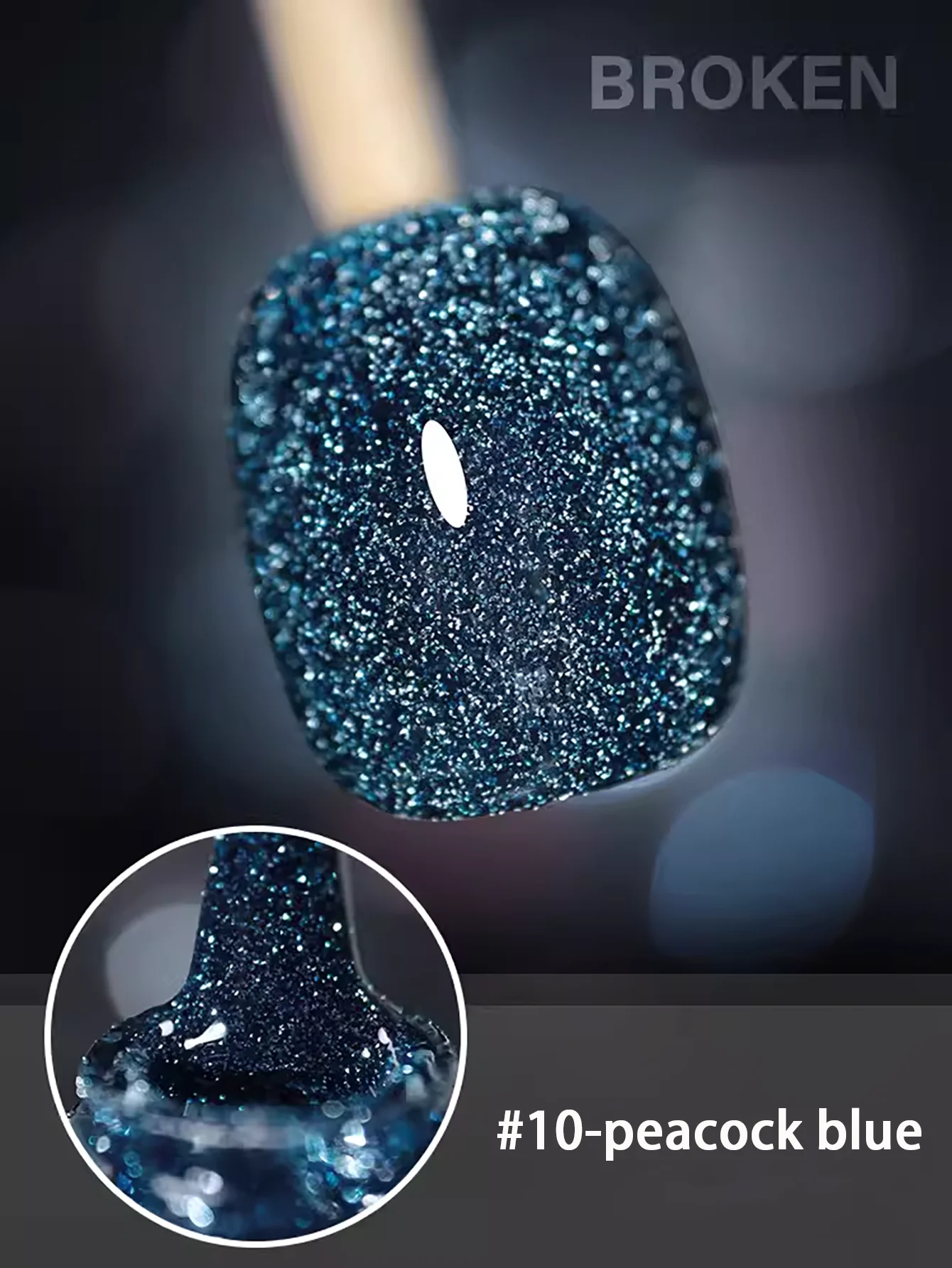 10ML 1-12 Stück Roter Nagellack mit Zerkleinerten Diamanten, Weißer Glitzer-Nagellack mit Hoher Dichte – Detail 34