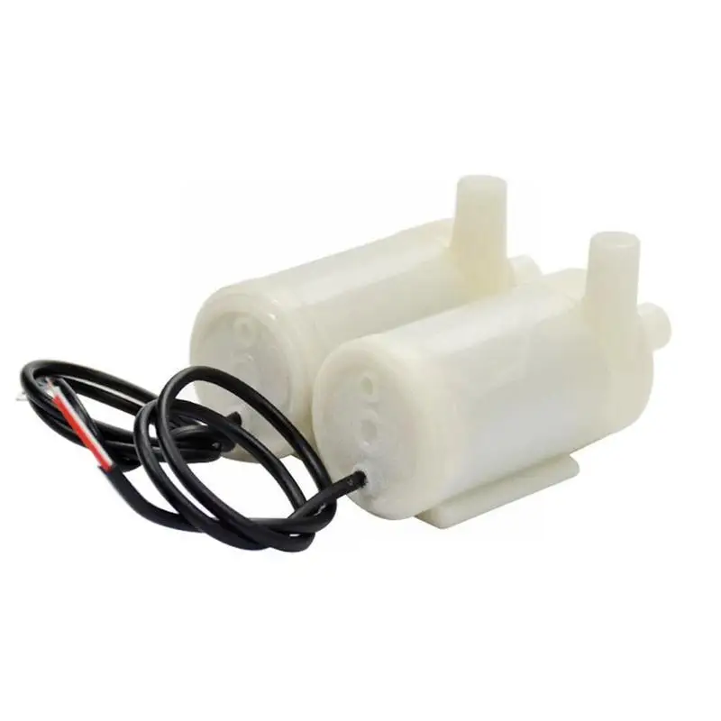 Micro Submersible Water Pump Amphibious Horizontal Dc2.5-6v Submersible Mute Circulation Fountain White Small 130-2 N6j3 1pc Submersible Water Pump