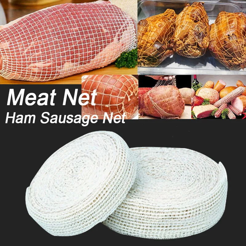 Meat Netting 3/5/8m Roll Elastic Ham Sausage Net Hot Dog Sausage Packaging