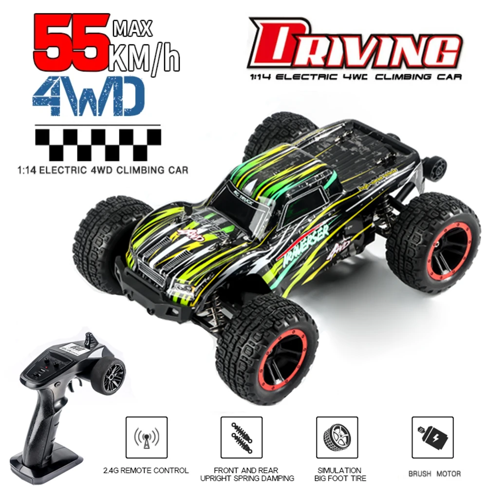 

HAIBOXING HBX T10 4WD высокоскоростной автомобиль с электрическим дистанционным управлением для скалолазания по бездорожью 2,4g для гоночного дрифта стандарта VS Wltoys 144001