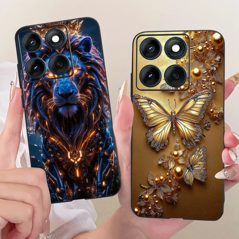 Luxury Butterfly Tree Painted Silicone Case for Motorola Edge 60 Series