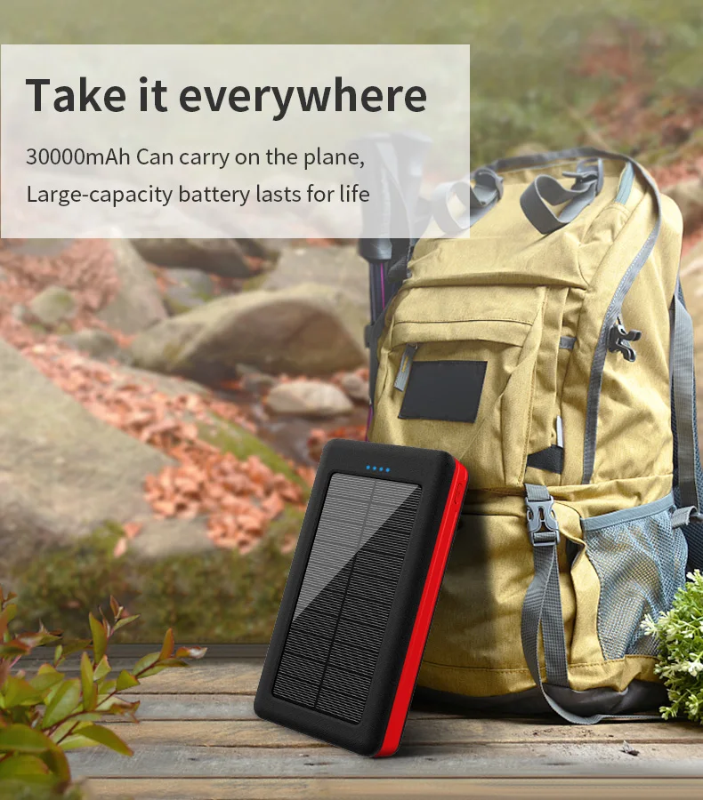 magnetic wireless power bank Solar Power Bank 80000mAh Large Capacity External Battery Fast Charging Outdoor Travel Emergency Portable Charger for Samrtphone power bank mini