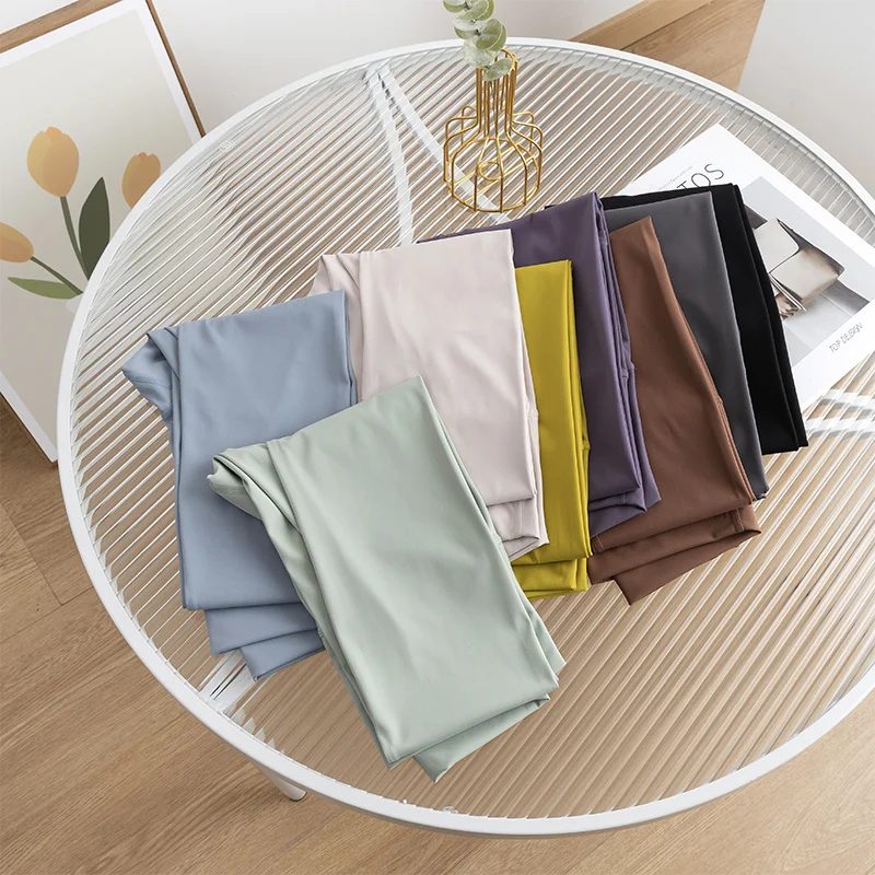2025 Hot Sale Fitness Female Full Length Leggings Running Pants Comfortable And Formfitting Yoga Pants High Waist Solid Color 👖 4