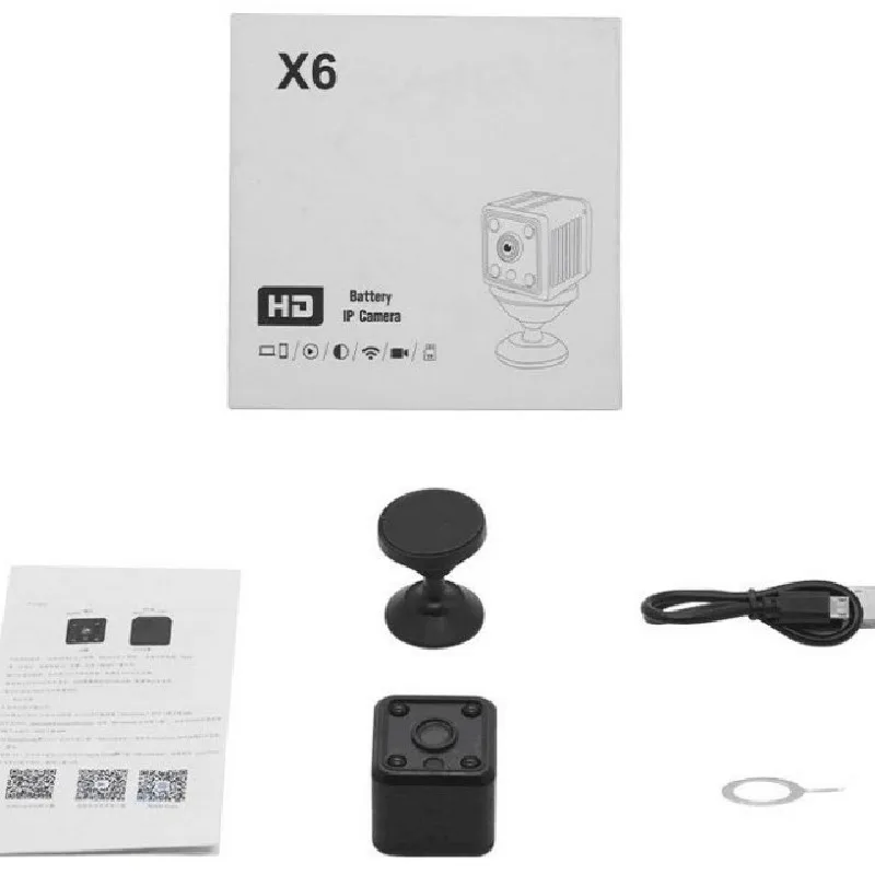 X6 1080P Mini Camera Built-in Microphone Portable Mini Camcorders For iOS/Android USB Rechargeable Car DVR Camera Motion Sensor images - 6