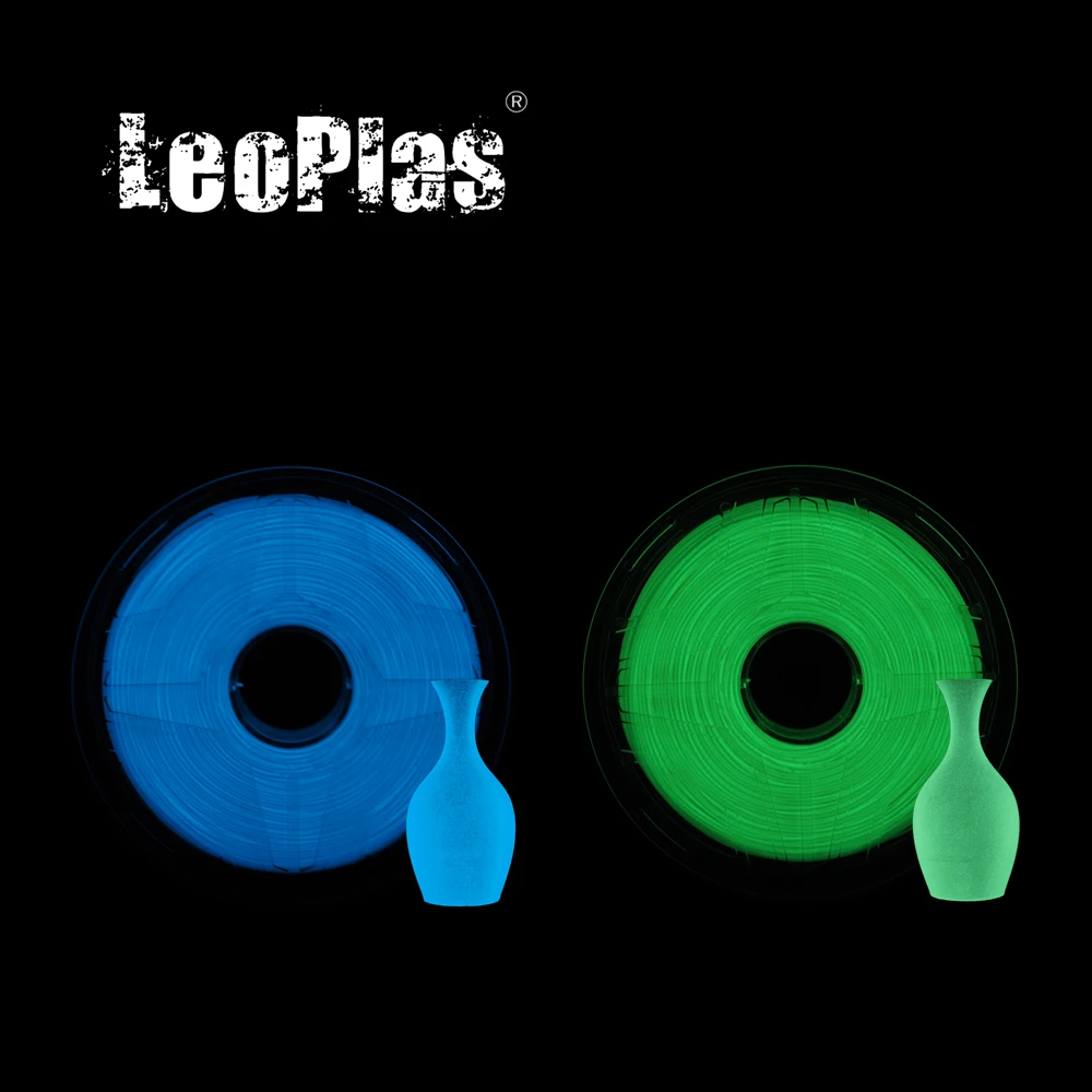 LeoPlas Glow in Dark TPU Filament Flexible 1.75mm 1kg 95A Shore Hardness For 3D Printer Consumables Printing Supplies