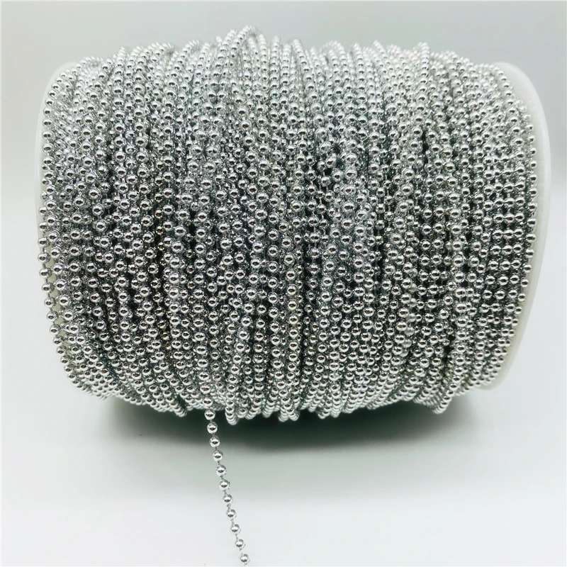 5yards/Lot 2.5mm Round Mini Beads Chain Garland Flowers Plastic Beads For Wedding Party Decoration DIY Jewelry Accessories plastic beads