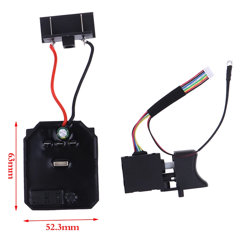 (Ce14)1Pc 제어 보드 + 1Pc 스위치 18V 21V Dayi 2106 브러시리스 기계 전기 렌치 마더 보드 액세서리에 적합