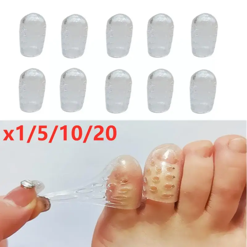 

1/5/10/20Pcs Silicone Toe Caps Anti-Friction Breathable Toe Protector Prevents Blisters Toe Caps Cover Protectors Foot Care