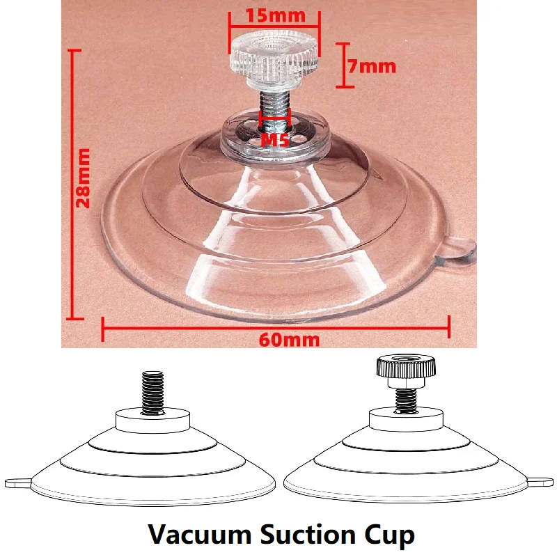 10PCS Suction Cup Hooks with Screw Nut 60mm Thickening PVC Sucker Vacuum Suction Cup for Glass window Bathroom Pads
