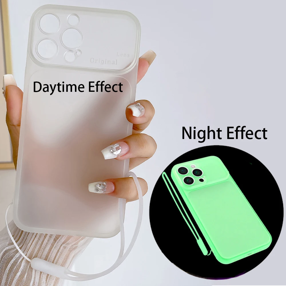 Luxury Night Green Transparent Luminous Phone Case - Clear Back Cover