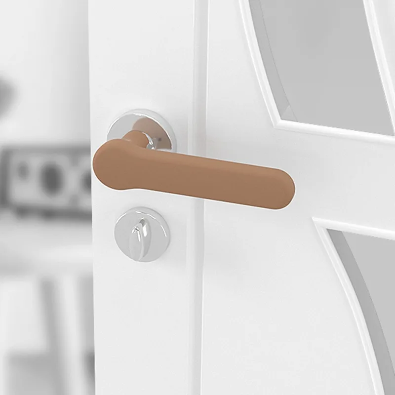 Anti-Slip Silicone Protective Cover Silicone Door Handle Protector Cover Anti Wall Protectors Collision Static Home Accessories
