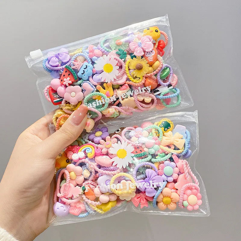 

10PCS New Cute Cartoon Clouds Rainbows Princess Headwear Kids Elastic Hair Bands Children Tie Girls Accessories Baby Headdress