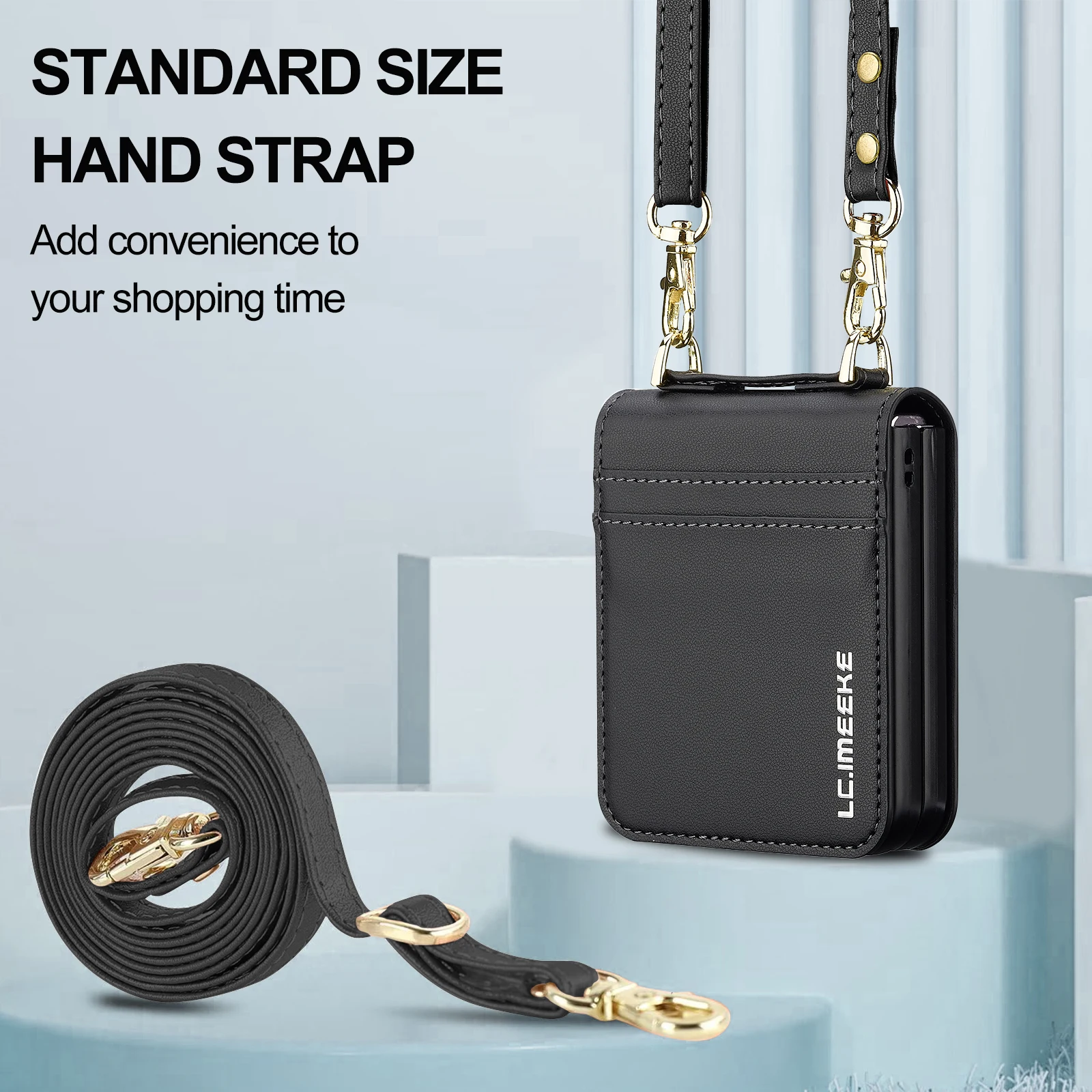 Luxuriöse Leder-Handyhülle für Samsung Galaxy Z Flip 7, FE 6, 5, 4, 3, weiche, schlanke Riemenhalterung, modische Damen-Abdeckung – Detail 37