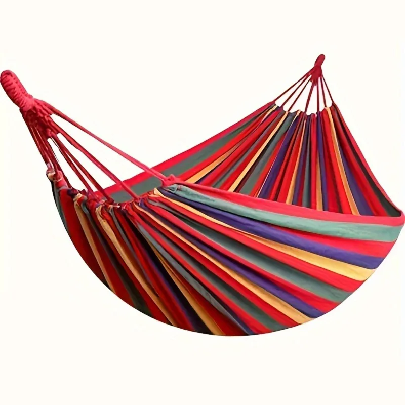 Hammock Leisure Durable Single Travel Swing Chair Hanging Bed Casual Hammocks for Patio Garden Backyard Outdoor Indoor with Bag