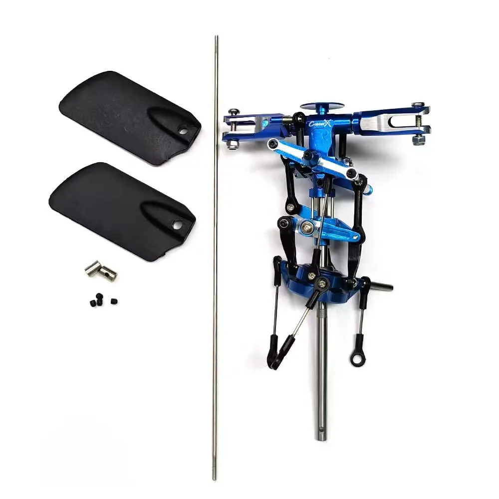 Queue complète d'hélicoptère RC avec rotor arrière et stabilisateur vertical.