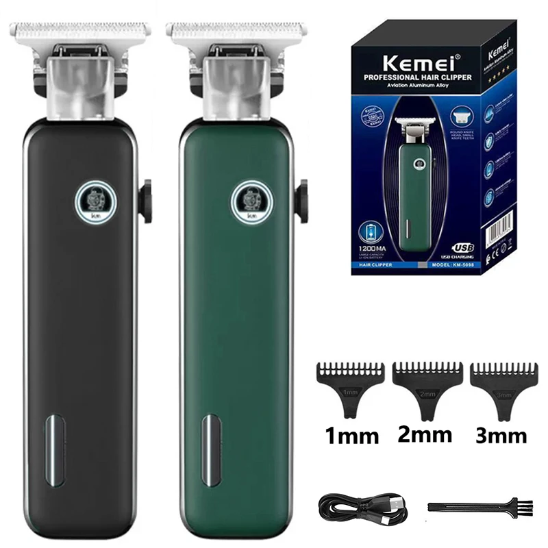 Kemei Professional Haircut Hair Trimmer Machine T-blade Electric Hair Clipper Men's Trimmer Beard Knife Km-5098