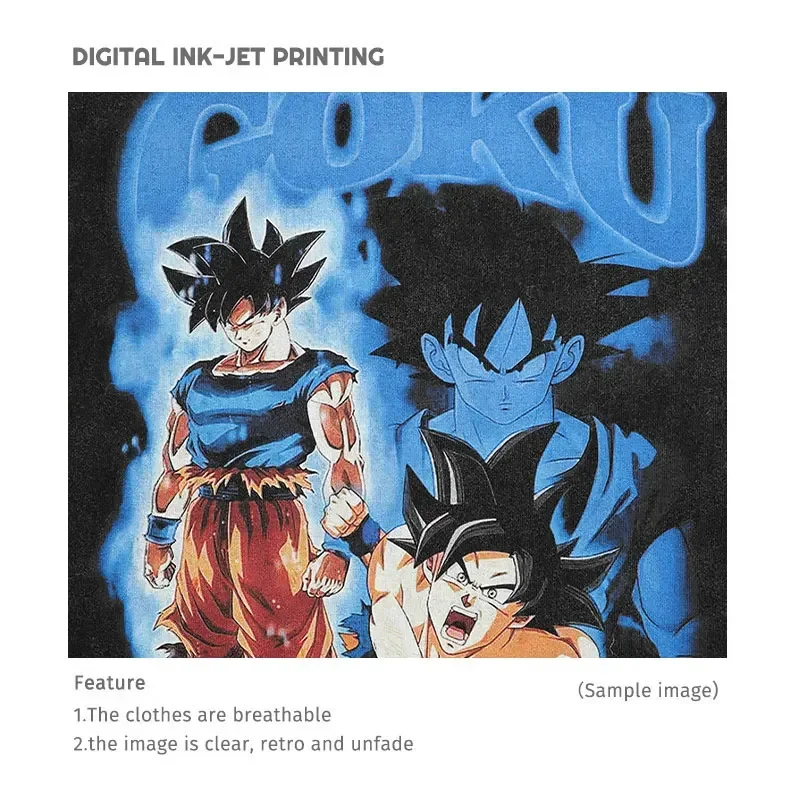 Vintage Washed Anime Dragon T-Shirt Retro Manga Design