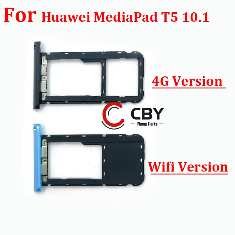 Phone Sim Tray Holder For Huawei MediaPad T5 AGS2-AL00 AGS2-L09 AGS2-W09 10.1 Inch Sim Card Tray Slot Holder Replacement Parts