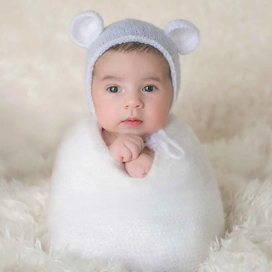 Baby Posing Beans Bag Crescent Shaped Pillows Newborn Photography Prop Pillow Potato Sack Chest Wrap Positioner Basket Cushion 5