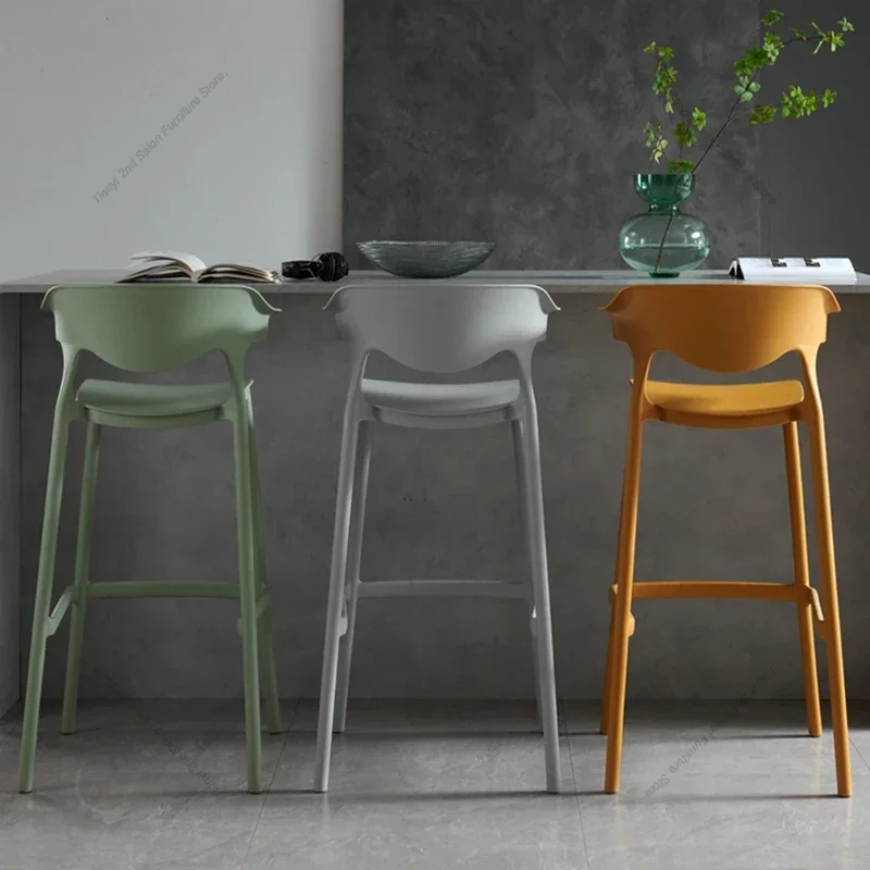 Modern Comfortable Japanese Style Bar Chairs Plastic Designer Bedroom Restaurant Bar Chairs Office Home Furniture Banqueta HBBC