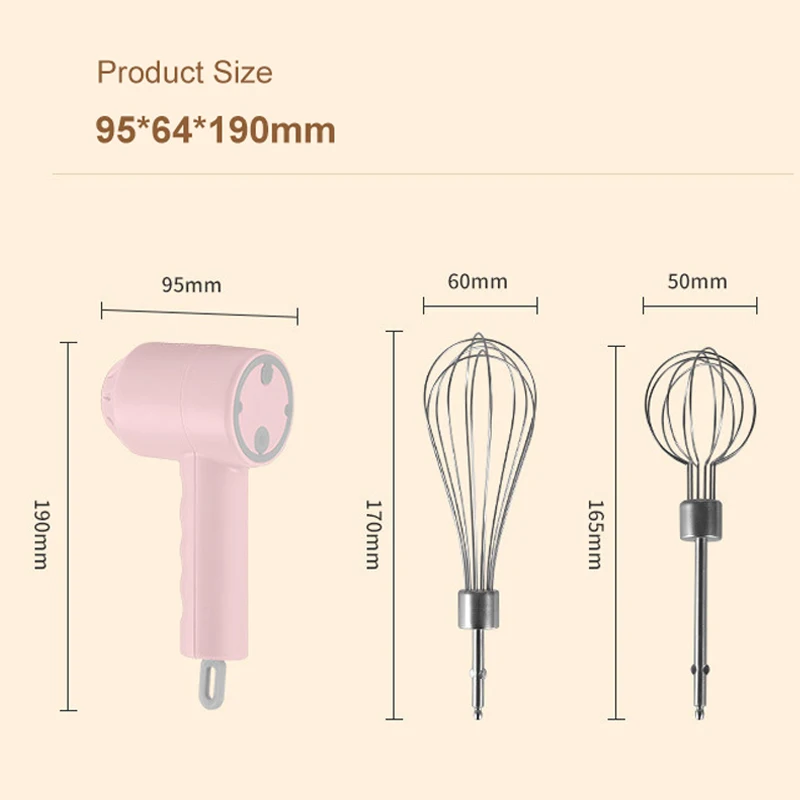 Wireless Portable Electric Food Mixer Hand Blender 3 Speeds High Power Dough Blender Egg Beater Hand Mixer Kitchen Tools food mixer