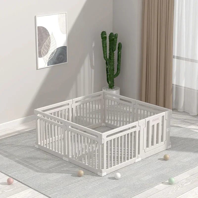 Folding Wooden Playpen Baby Safety Wood Fence Easy Assembly