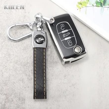 TPU Car Flip Key Case Fob Cover For Citroen C2 C3 C4 C5 DS3 DS4 Picasso Xsara For Peugeot RCZ 206 308 307 408 3008 5008 Expert
