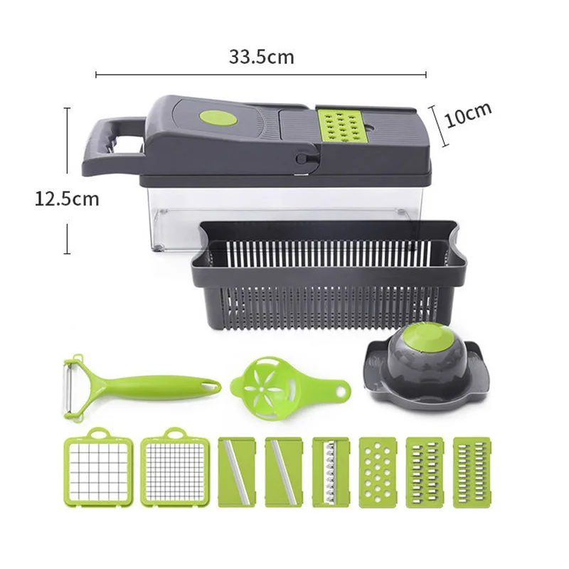 Vegetable Chopper, 14 in 1 Food Chopper with Self-cleaning Button and 8  Blades, Chopper Vegetable Slicer Dicer Cutter, Pro Onion Chopper with