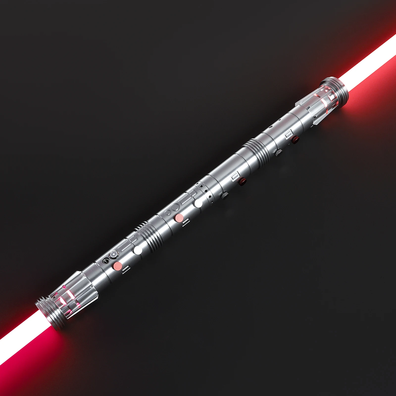 

DamienSaber Darth Maul Lightsaber Sensitive Smooth Swing Light Saber FX Heavy Dueling Laser Sword Metal Hilt with 34 Sound Fonts