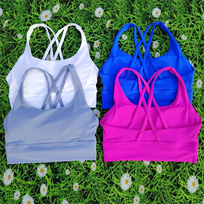 

New Gym Running Sports Bra Sexy Yoga Bra Women's Sexy Cross Beautiful Back Soft Breathable Fashion Spice Girls Fitness Underwear